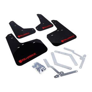 Ford Focus ST Mud Flap - Rally Armor - UR with Red Altered Font Logo - Black - `12-`19